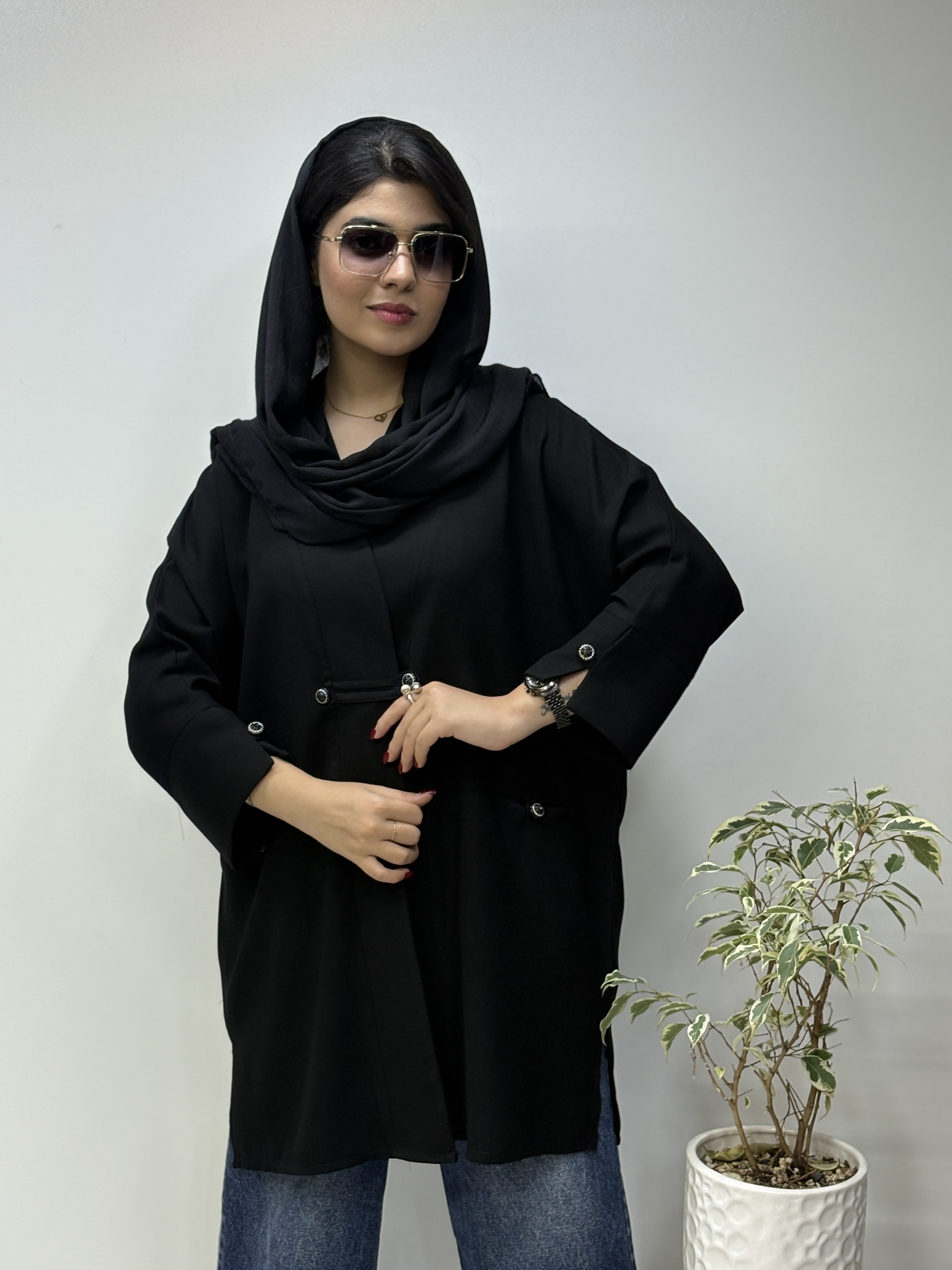 مانتو شانتون مشکی